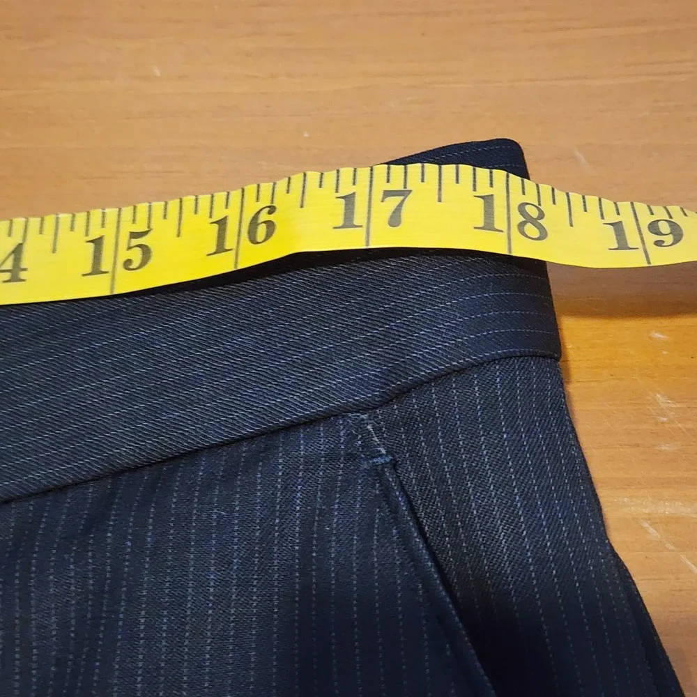 Banana Republic 2pc Pinstripe Suit Mens 42L Gray Wool Office Business Wedding